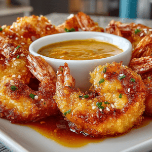 Shrimp Tempura with spicy Mustard Dipping Sauce