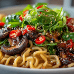 Spicy Mushroom and Tofu Mazement