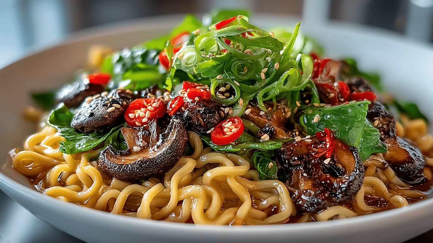 Spicy Mushroom and Tofu Mazement