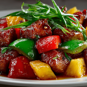 Sweet-and-Sour stir-fried Pork with Pineapple