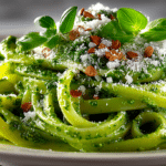 Tagliarini Pasta with Pesto Sauce