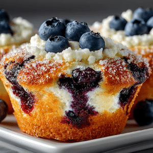Cream Cheese-Blueberry Muffins