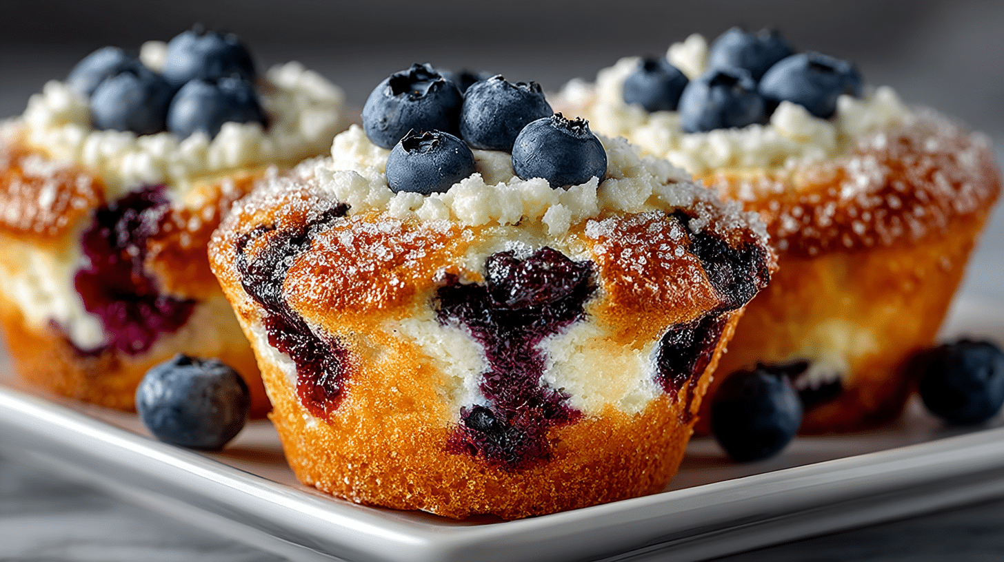 Cream Cheese-Blueberry Muffins
