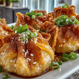 Pan Fried Pork and Shrimp Wontons