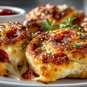 Pepperoni Pizza Rolls with Marinara Sauce