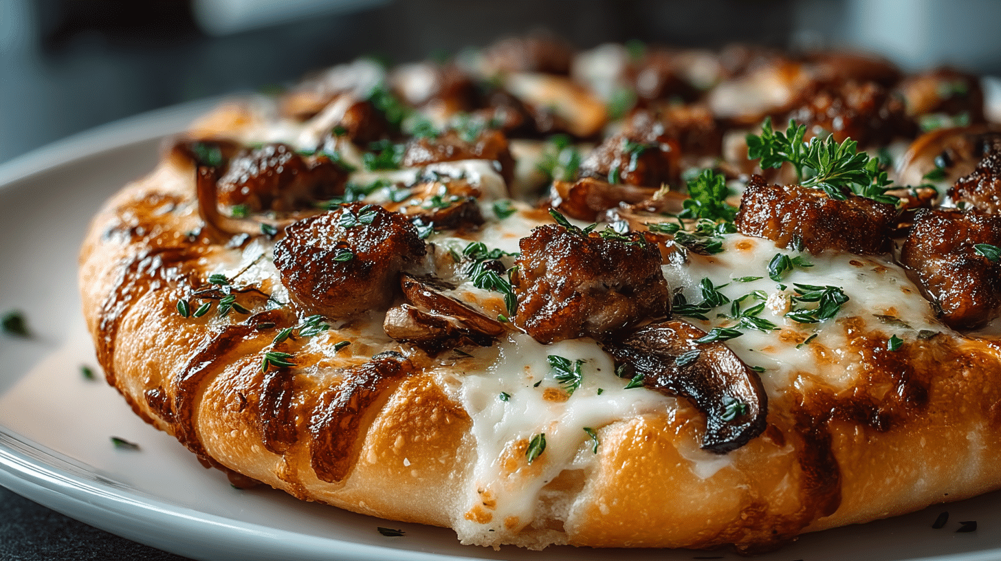 Sausage & Mushroom Pizza