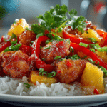 Asian Sweet & Sour Chicken over Rice