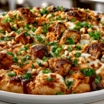 Homemade California-style Thai Chicken Pizza