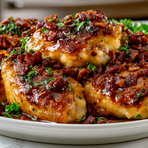 roasted Chicken Wings with Vermont Maple Bacon & Bourbon Sauce